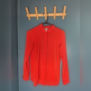 Red Women's Long Sleeve Blouse